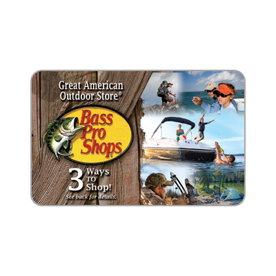 BASS PRO SHOPS<sup>&reg;</sup> $10 Gift Card - Use this gift card for all of your outdoor recreation needs.